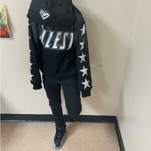 Black Hoodie with White Stars